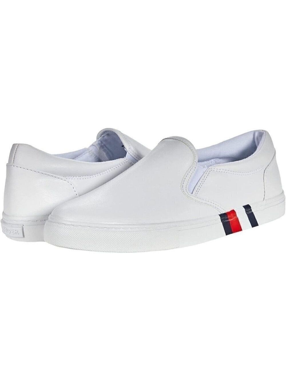 TOMMY Hilfiger BNWOT White Faux Leather Slip On "Leysi" New